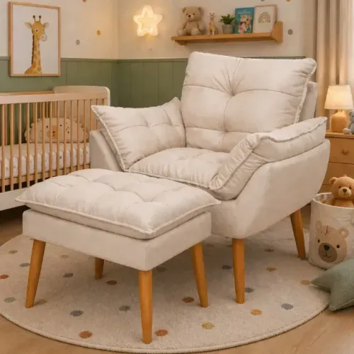 KIT POLTRONA + PUFF ? CONFORTO, ELEGÂNCIA E QUALIDADE DIRETO DA FÁBRICA!