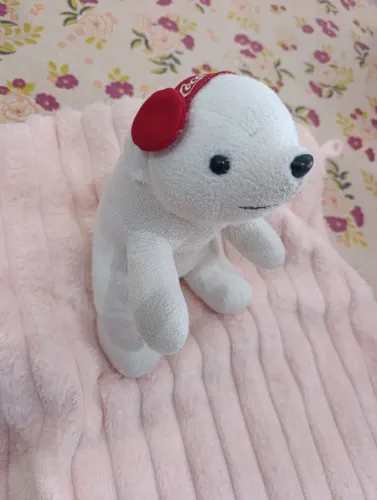 Pelúcia urso polar coca cola 