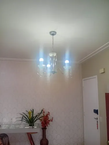 Lustre Candelabro Clássico 3 Braços Com Pingentes Gota - Perfeito Estado