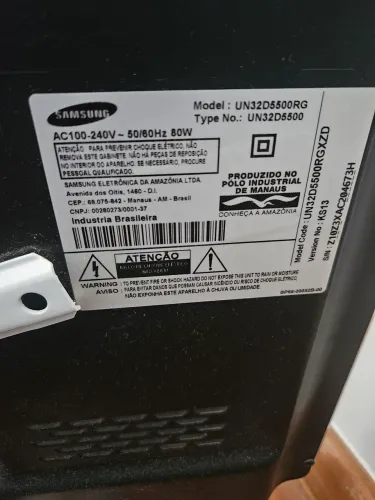 Tv Samsung Modelo: UN32D5500RG