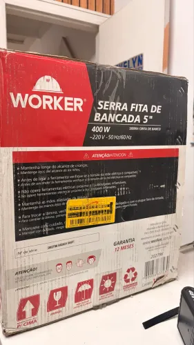 Serra Fita de Bancada Worker 5? 400W 220V Nova