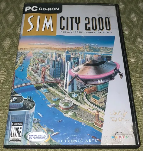 Jogo Sim City 2000 Pc CD-ROM computador completo impecável