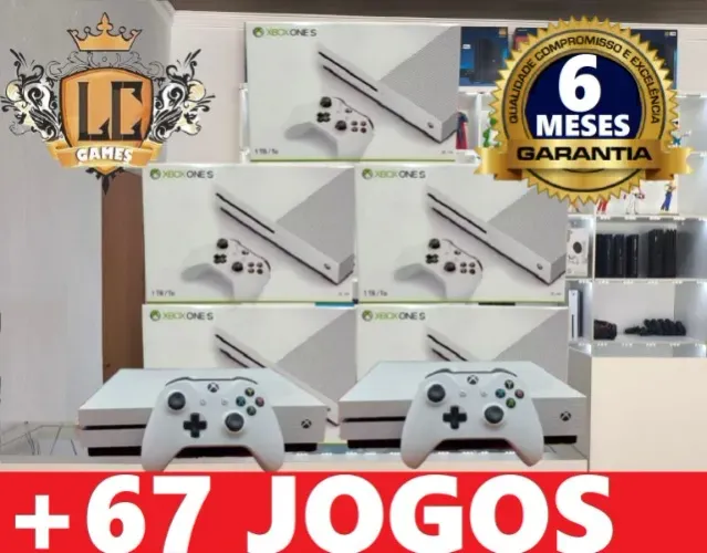 XBOX ONE S 1TBº COM 67 JOGOS e GARANTIA O6 MESES ( LOJA FISICA )