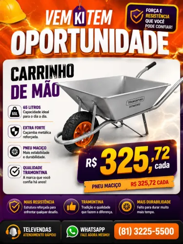 Carro de mao tramontina