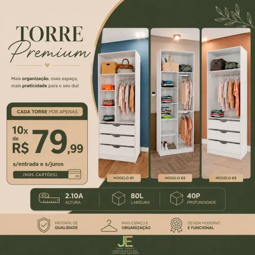 Rei do closet em mdf