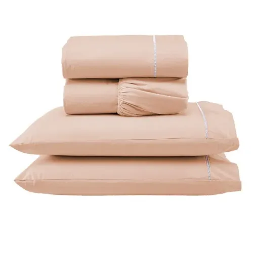 Jogo de Cama Salmão King Size