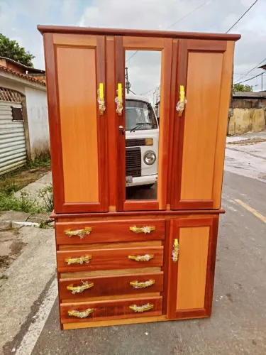 GUARDA ROUPA DE SOLTEIRO NOVO - COMPLETO COM ESPELHO