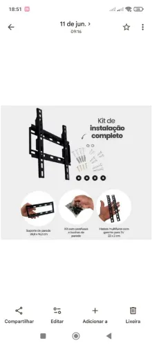 SUPORTE PARA TV MODELO PAINEL E PAREDE DE 14 A 55 POLEGADAS