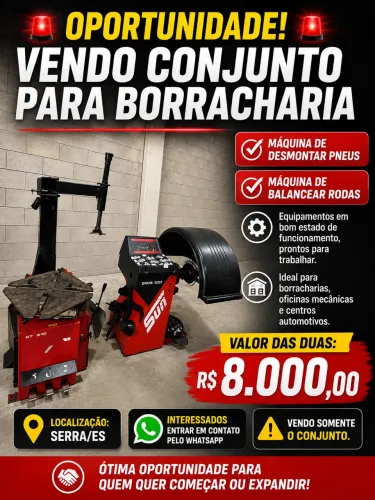 Vendo máquinas Borracharia
