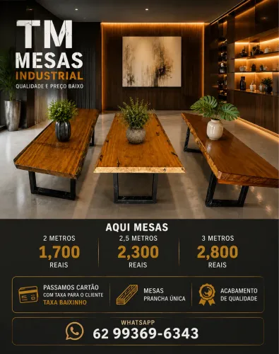 Mesas madeira maciça