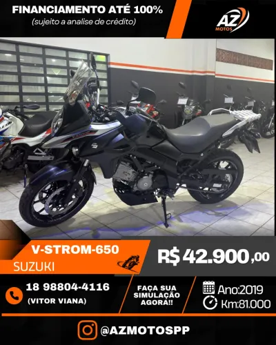 SUZUKI V-STROM 650 2019 - AVENTURA E CONFORTO NA AZMOTOS
