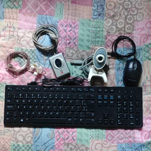 Kit Periféricos Completo + Leitor Biométrico DigitalPersona + Fone KZ EDX Pro