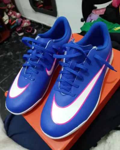 Chuteira Nike mercurial vapor 16 club azul