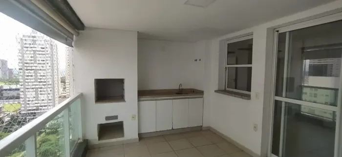 Apartamento com 4 suítes, Sala Intima, na orla do Parque Flamboyant, Vista Livre