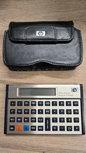 Calculadora financeira HP12c Pretige (dourada)
