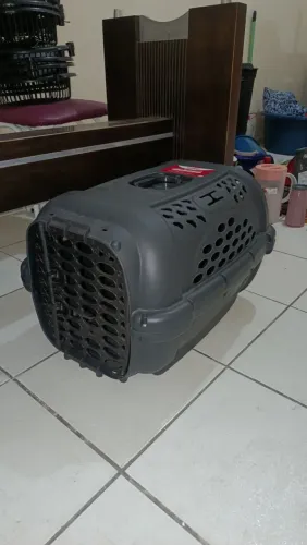 Caixa de transporte Pet - Até 18kg alça sendo carregada - Petz .