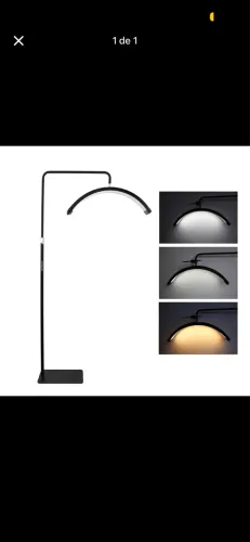 Vendo luminária meia lua (está com defeito para rosquear)