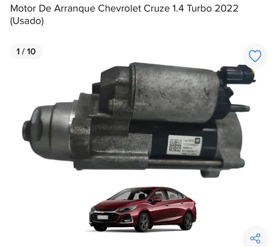 MOTOR DE ARRANQUE CHEVROLET CRUZE 1.4 TURBO