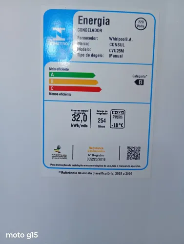 Freezer novo, sem marcas de uso, 3 semanas de uso, motivo mudança 