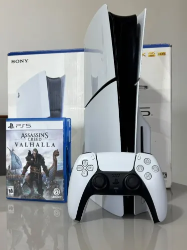 Ps5 Slim 1tb com leitor super novo + jogo e garantia