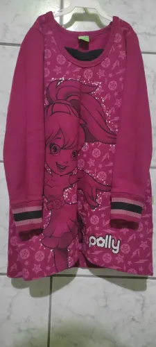 Casaco infantil rosa Poly Pocket