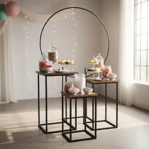 Aluguel Kit Mesa + Arco Decoração de Festa Pegue Monte