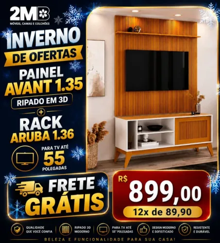 Painel + Rack / Home / Estantes