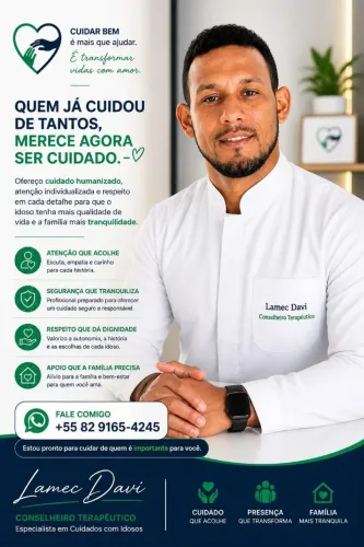 Cuidador de idosos -conselheiro terapêutico 