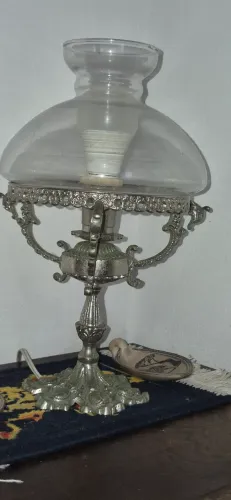 Abajpur vintage com cúpula em vidro transparente