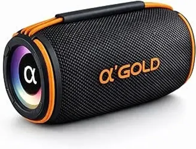 Caixinha de Som Bluetooth 5W, Alto Falante Portátil Sem Fio, Luzes RGB, Entrada P2 e USB, 