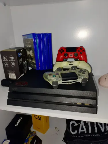 Ps4 Pro 1tb + 5 jogos midia física