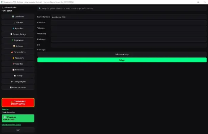 Sistema para Controle de Assistência