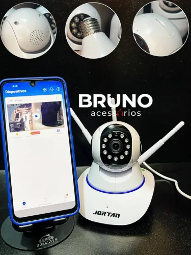 Câmera de Segurança Wi-Fi 3 Antenas - Monitoramento HD