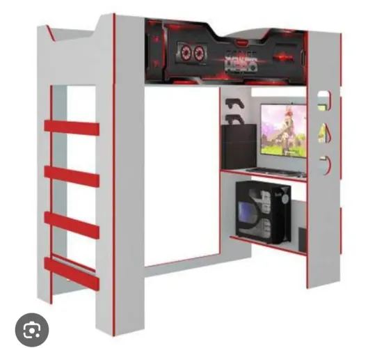 Cama aérea solteiro gamer