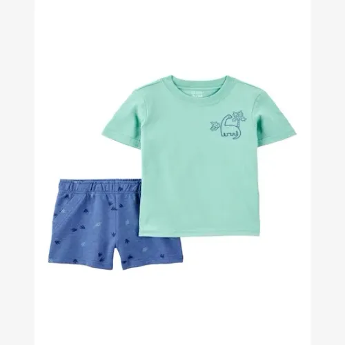 Carter?s Conjunto curto infantil 2 peças dino pegadas multicor | Carter's