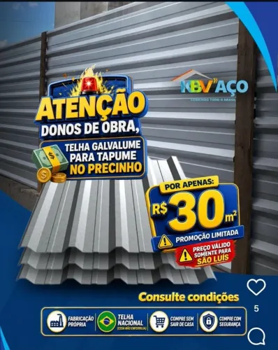 Telha Galvalume em Promoção | Cobertura Resistente com Melhor Custo!