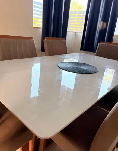 Tampo de mesa de vidro grande