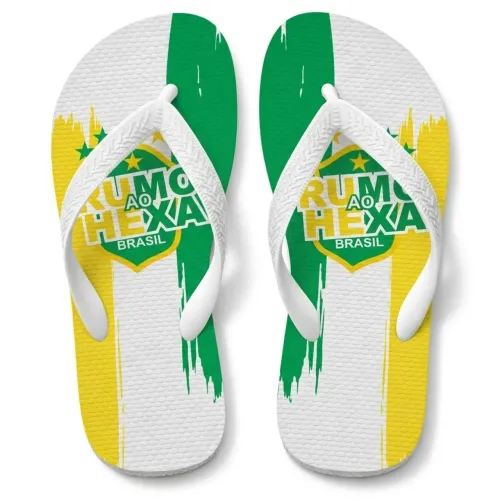 Chinelo Masculino Rumo ao Hexa Brasil 