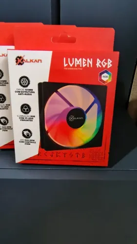 KIT Fans COOLER PARA GABINETE KALKAN LUMEN RGB PRETO