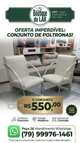 Conjunto de poltronas super confortável 