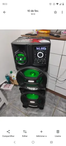 Caixa de som amvox 1400w
