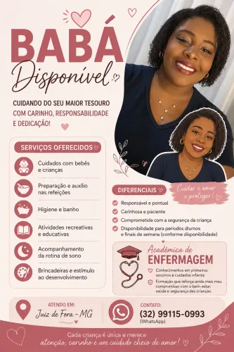 Babá disponível 