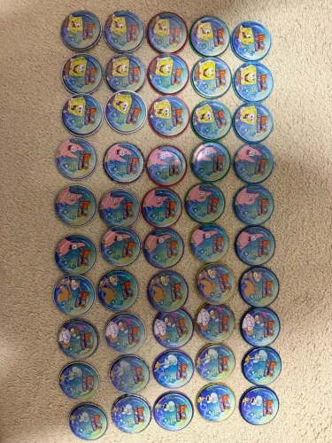 Coleção completa Tazos Elma Chips - Bob Esponja