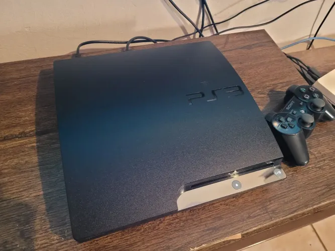 PS3 Playstation 3 Slim Completo Desbloqueado C/Vários Jogos