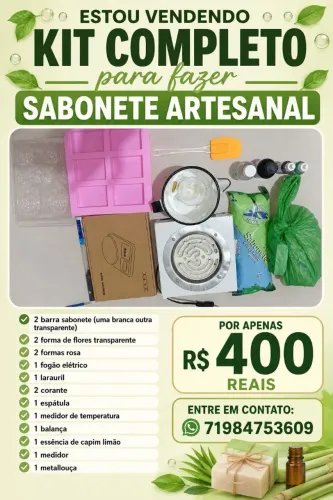 Vendo kit completo de sabonete artesanal