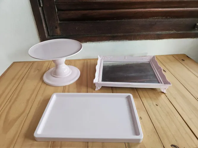 Kit Bandeja Rosa Bebê