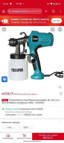 Vendo pistola elétrica de pintura