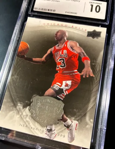 Michael Jordan Graduado CGC 10 Coleção Exclusiva Legacy Card NBA Basquete Chicago Bulls Ca