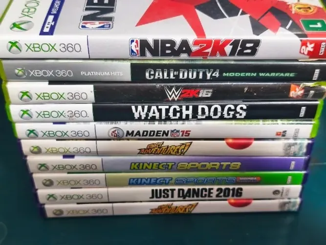Coleção de jogos xbox 360 usado original 10 jogos