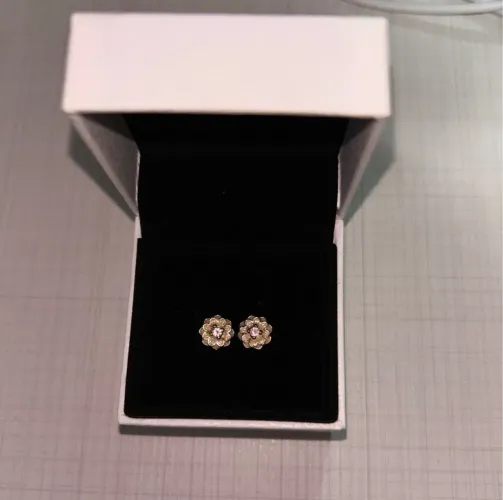 brinco pandora de flor